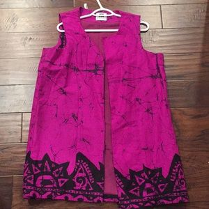 Multicolored Traditional African Print Vest